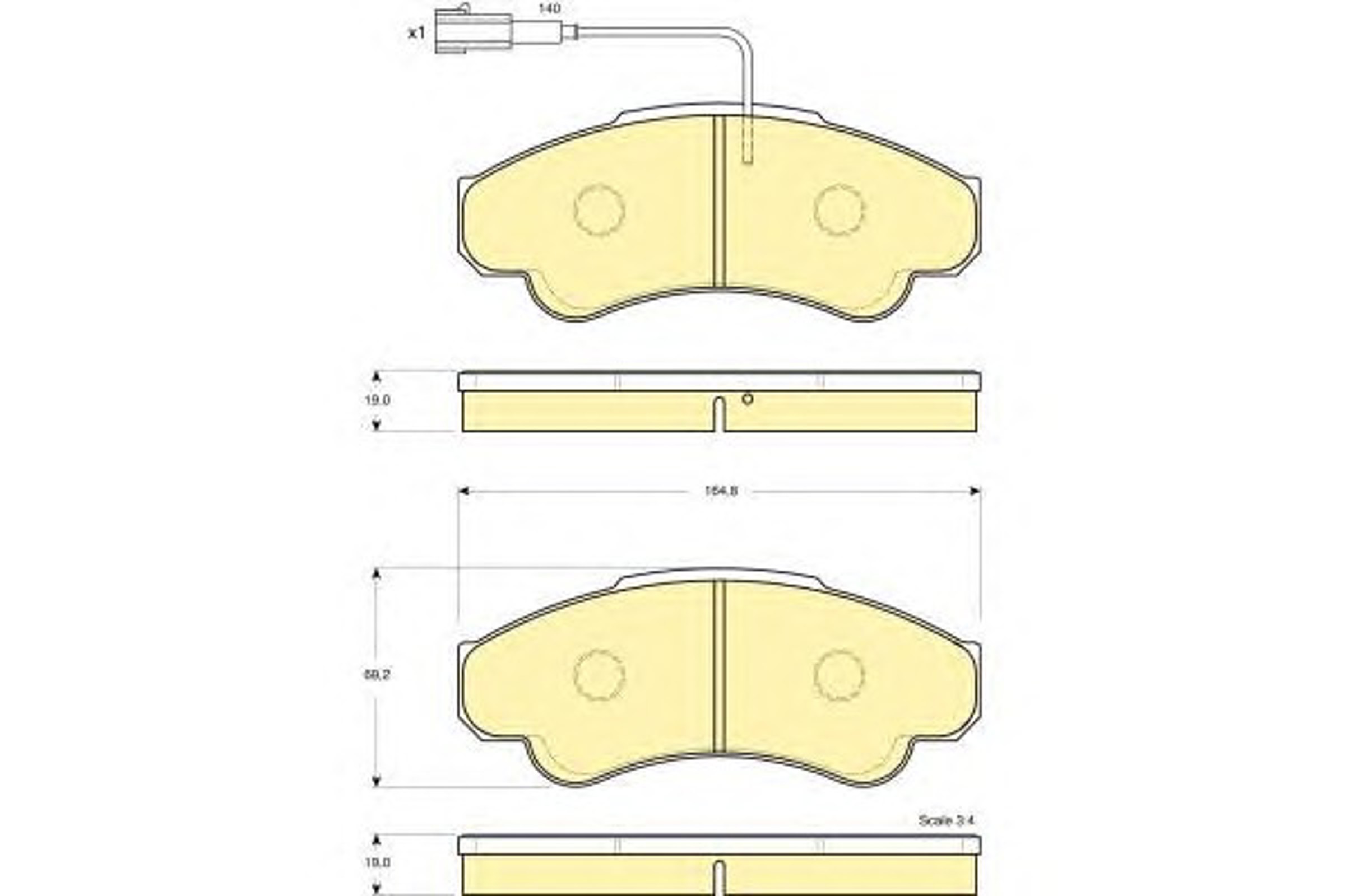 Колодки тормозные дисковые комплект GIRLING 6115189