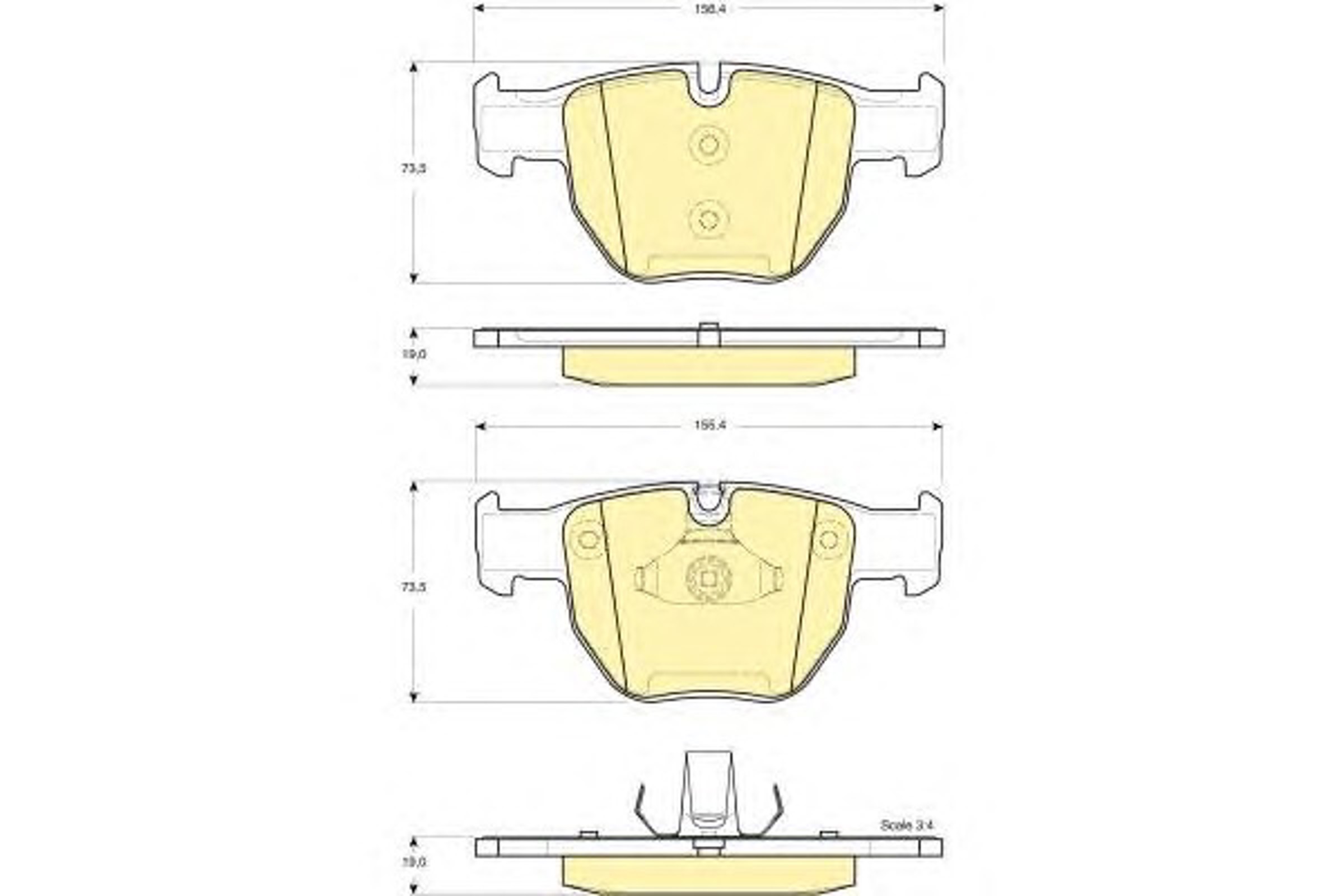 Колодки тормозные дисковые комплект GIRLING 6115262