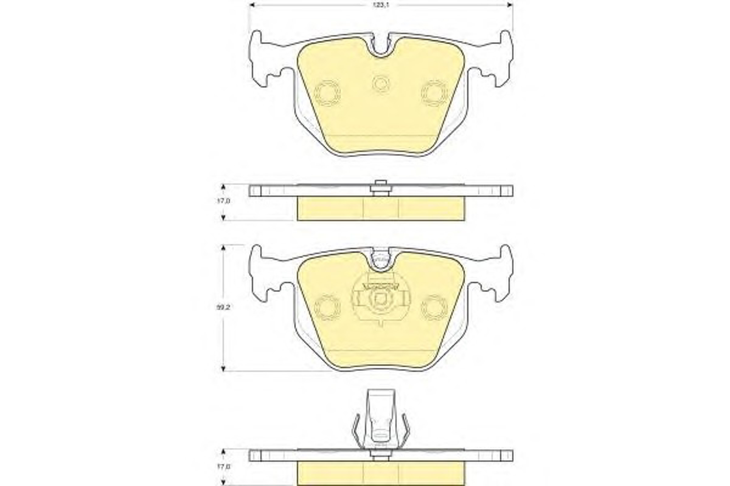 Колодки тормозные дисковые комплект GIRLING 6115302