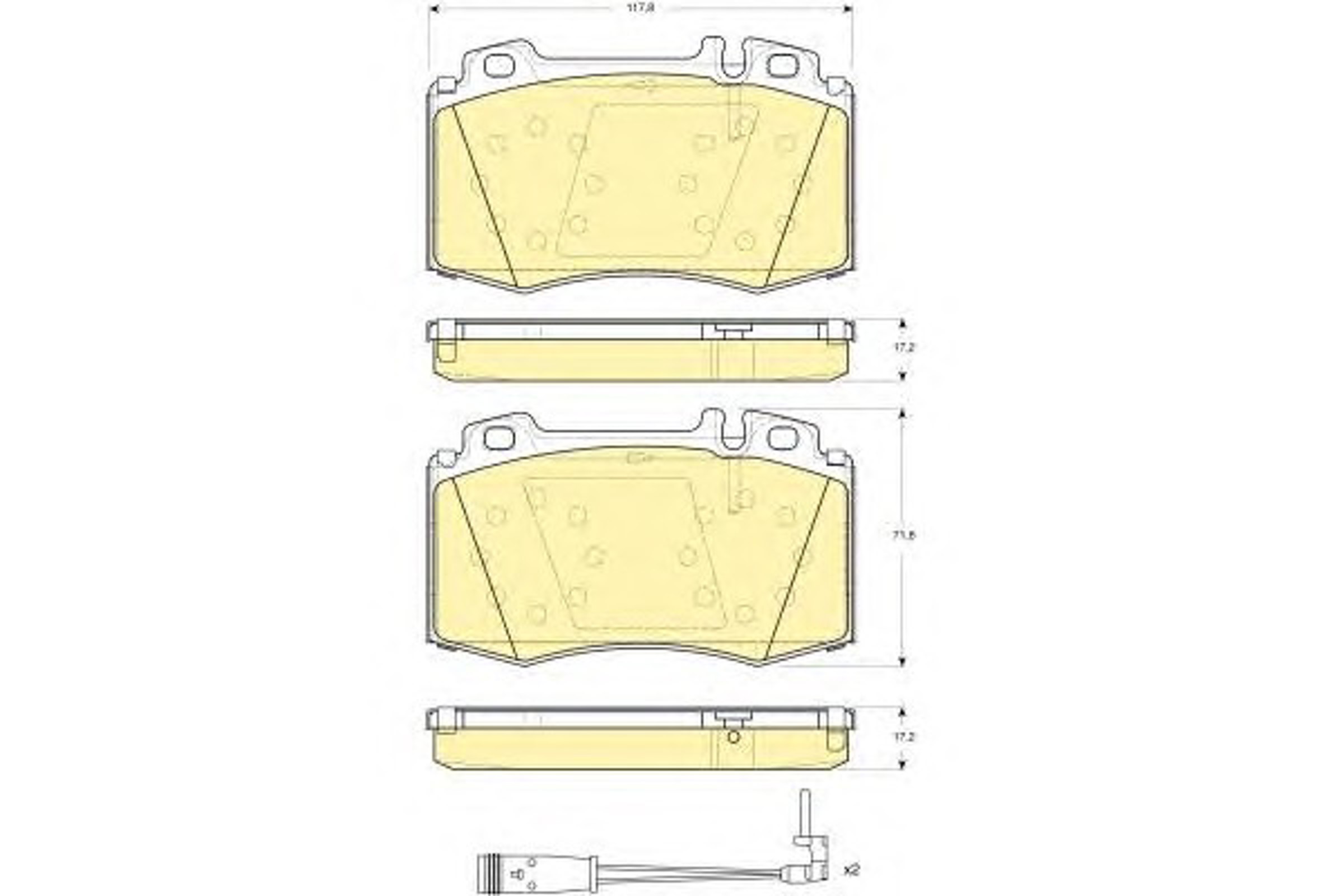 Колодки тормозные дисковые комплект GIRLING 6115432
