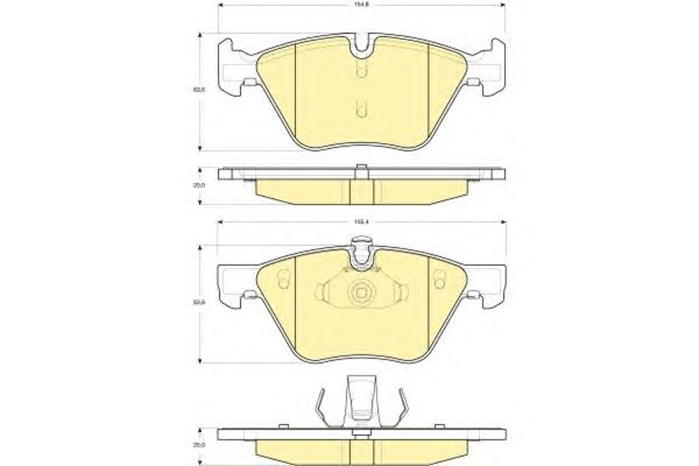 Колодки тормозные дисковые комплект GIRLING 6115592