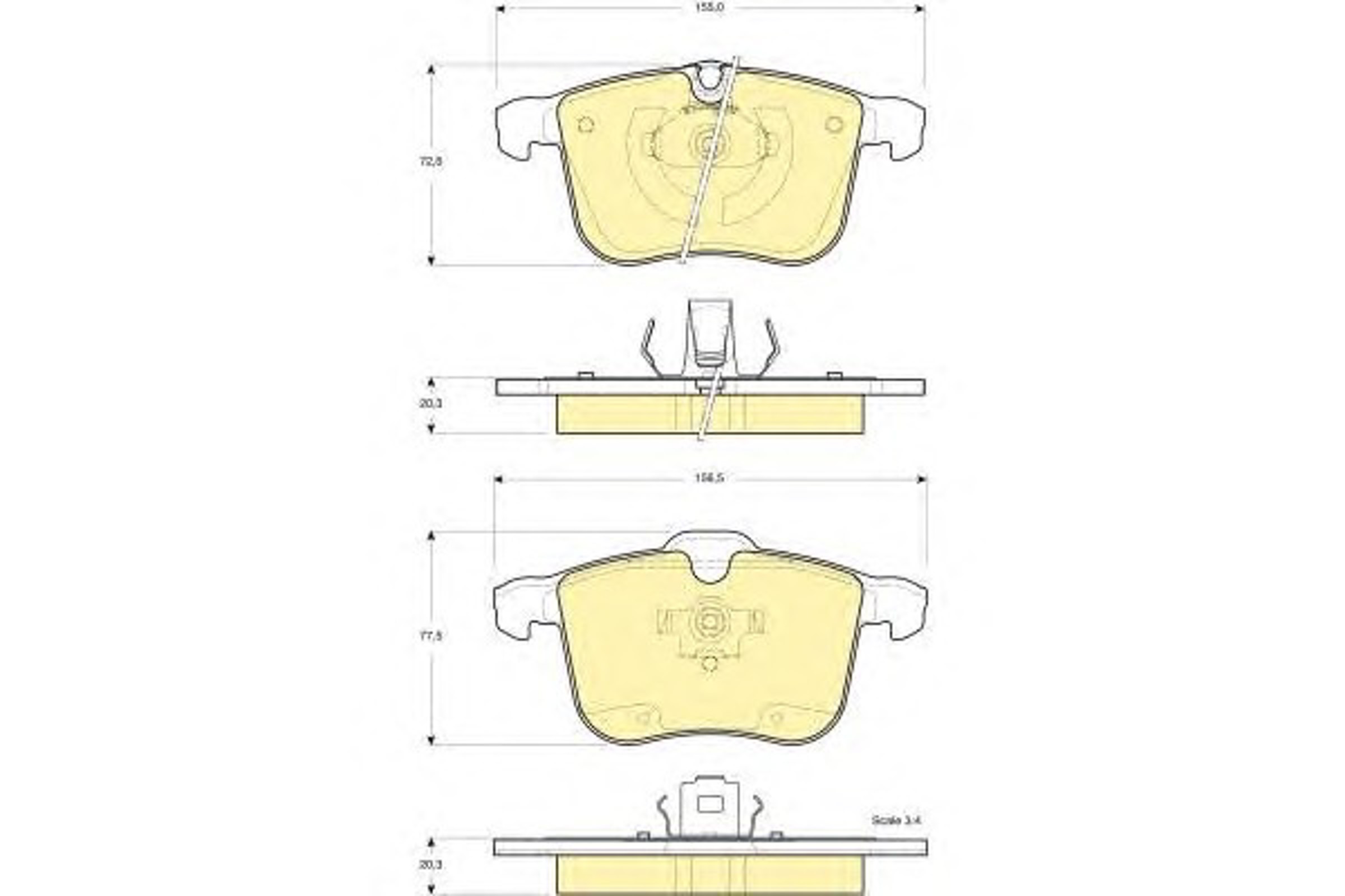 Колодки тормозные дисковые GIRLING 6115672