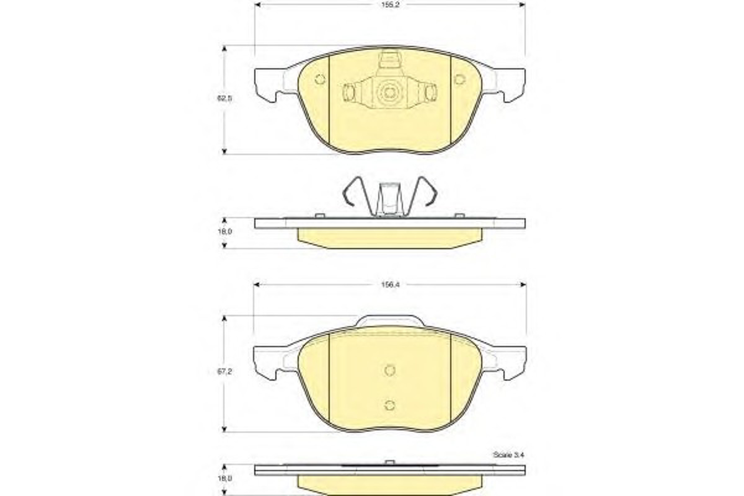 Колодки тормозные дисковые комплект GIRLING 6115832