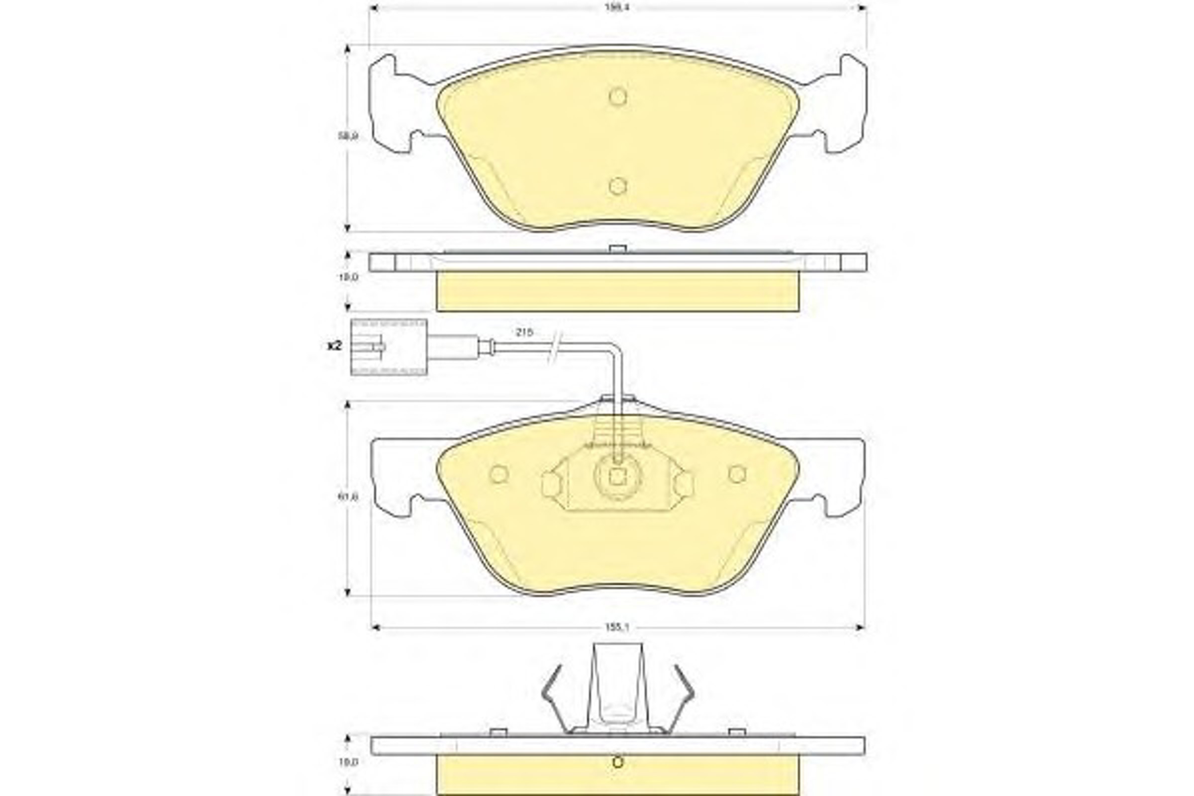 Колодки тормозные дисковые GIRLING 6116022