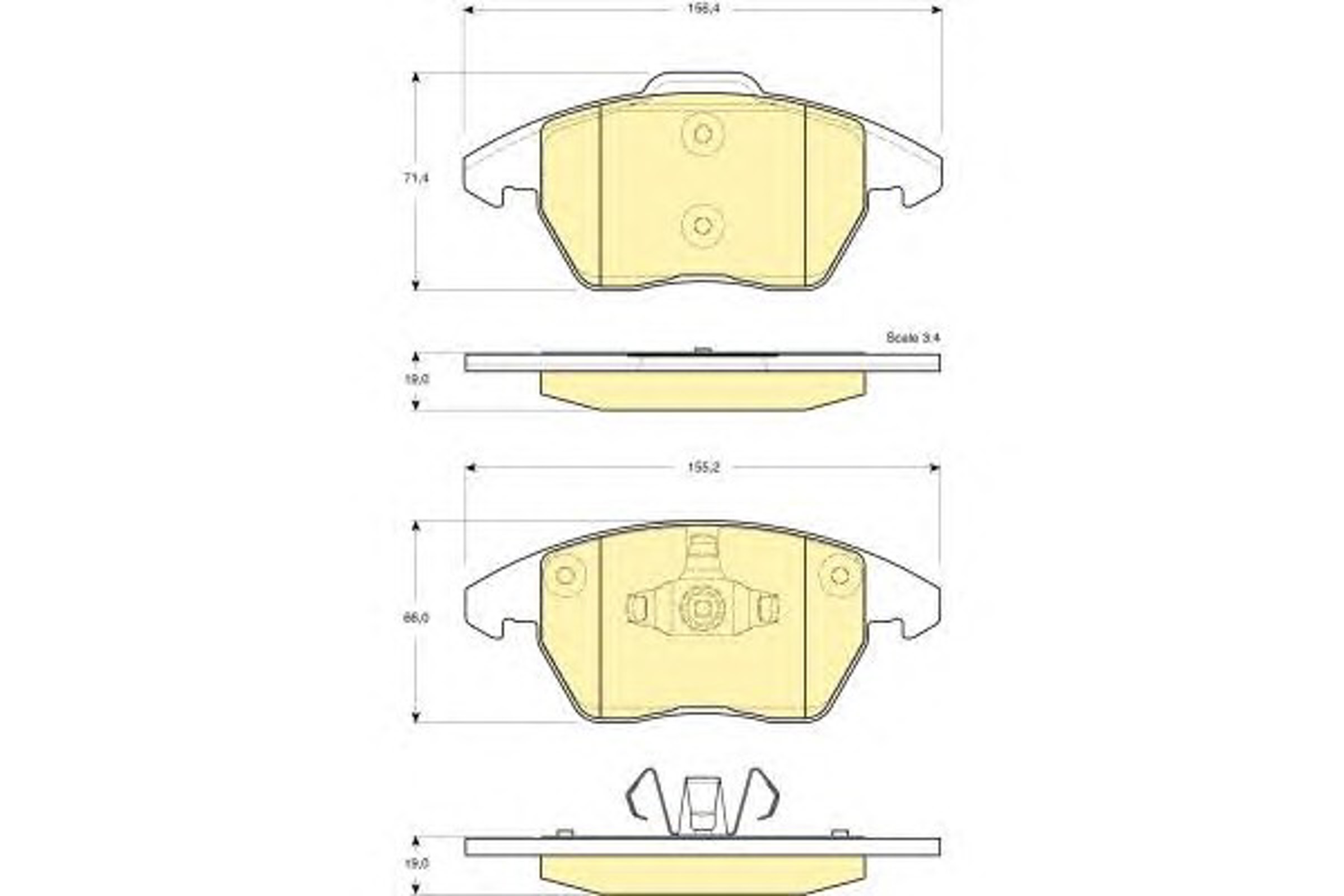 Колодки тормозные дисковые GIRLING 6116052