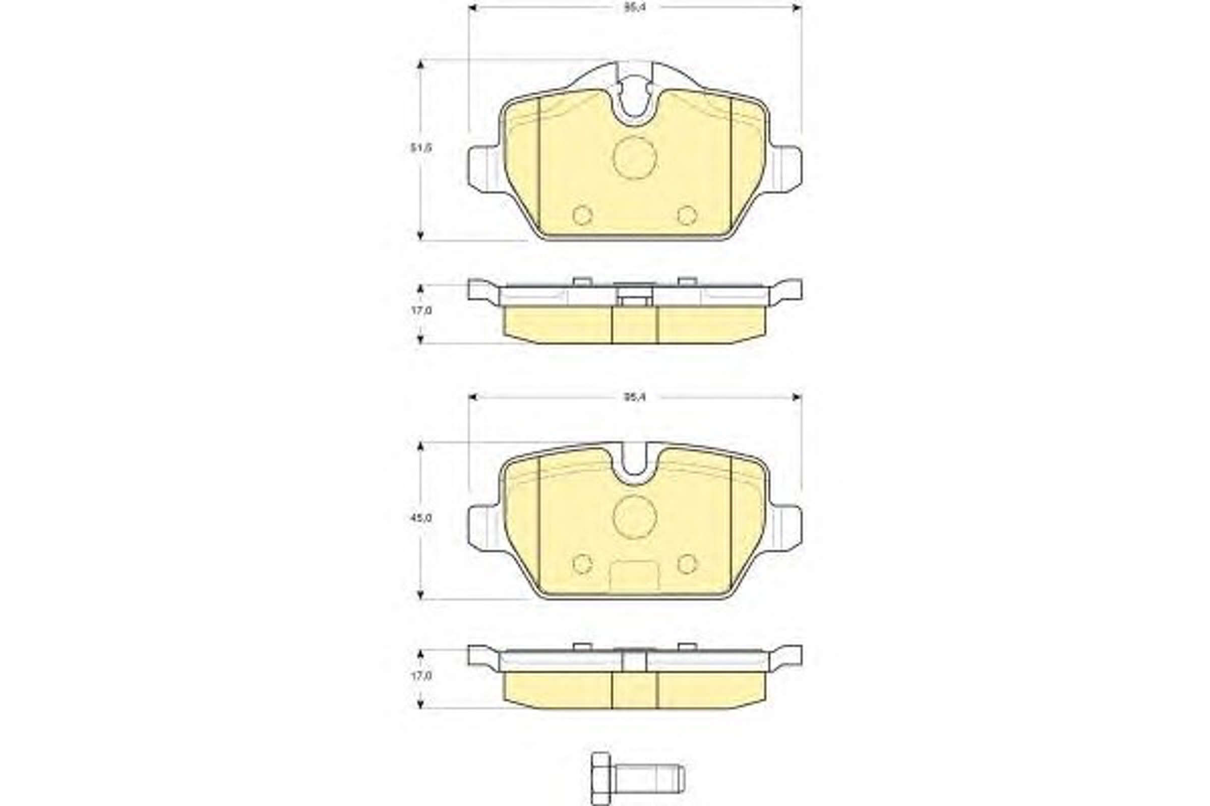 Колодки тормозные дисковые GIRLING 6116121