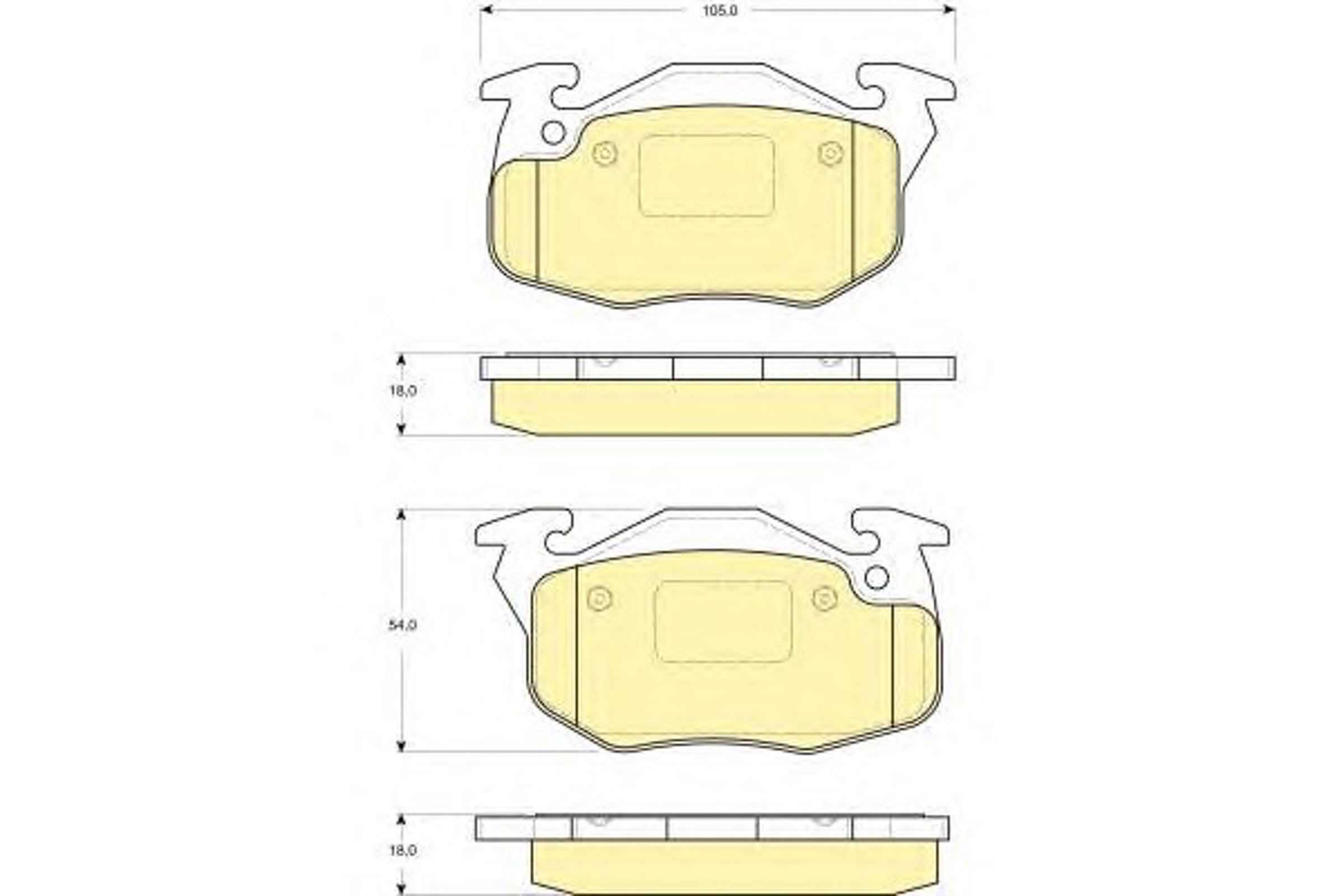 Колодки тормозные дисковые GIRLING 6116154