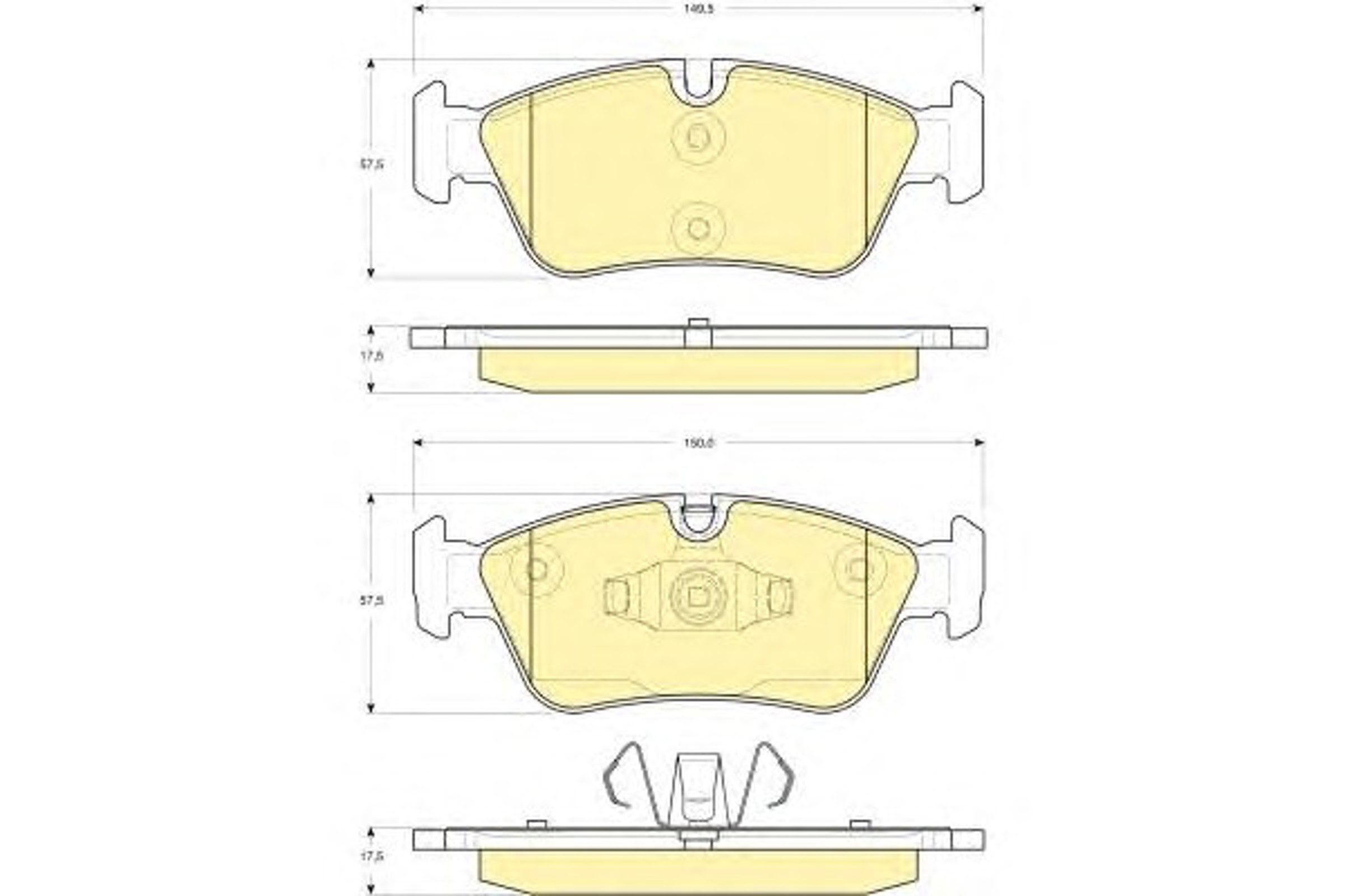 Колодки тормозные дисковые GIRLING 6116252
