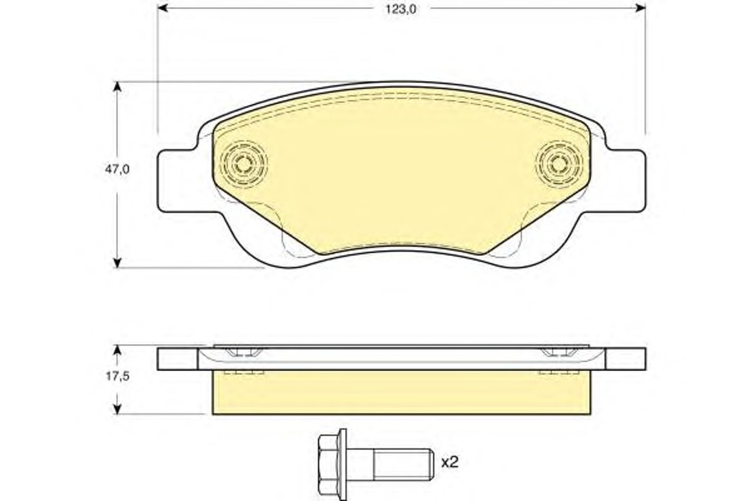 Колодки тормозные дисковые комплект GIRLING 6116334