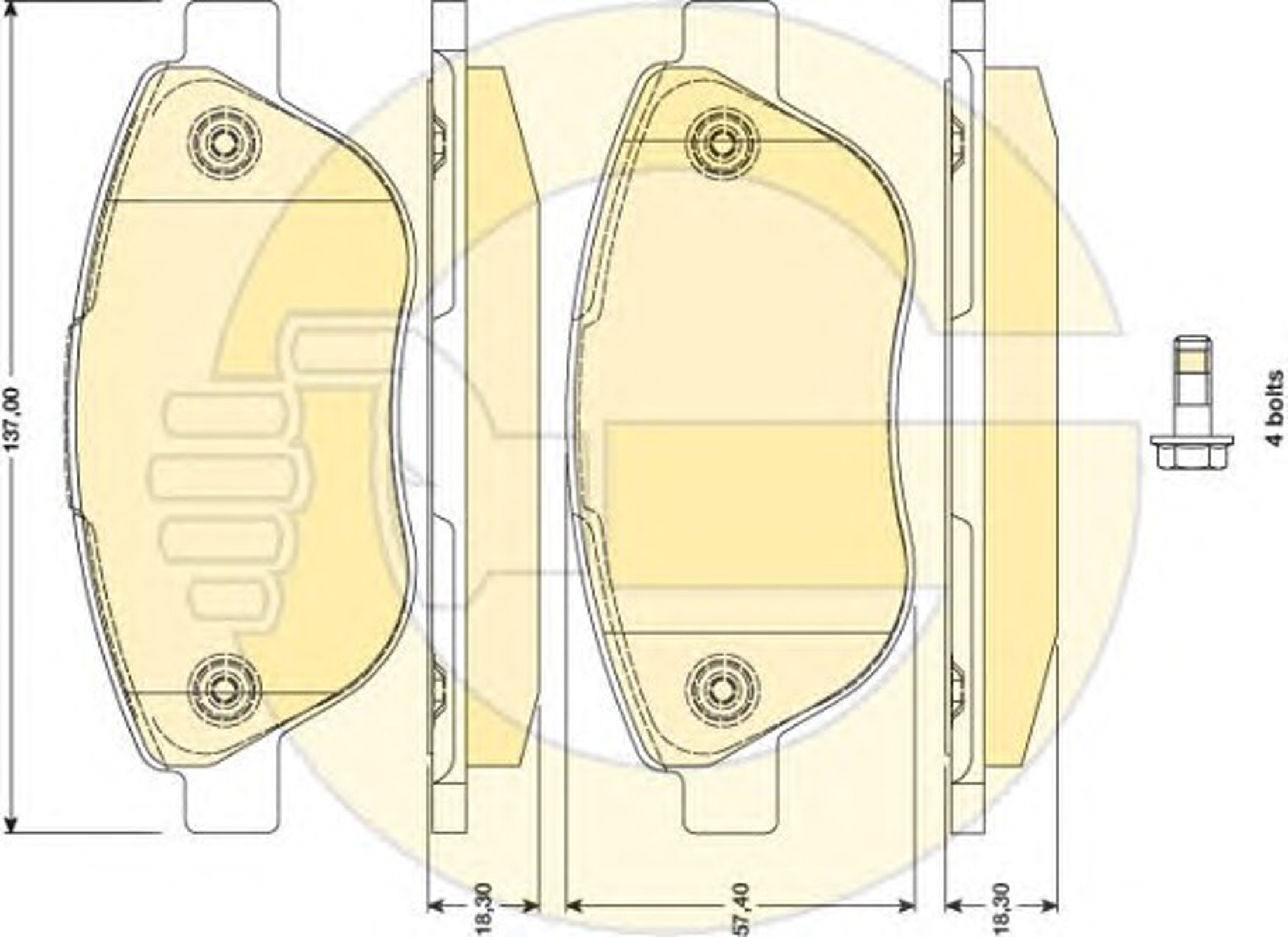Колодки тормозные дисковые GIRLING 6117504