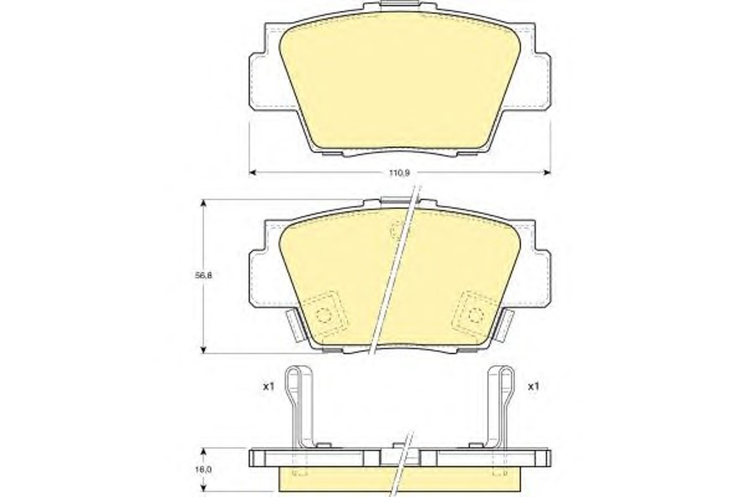 Колодки тормозные дисковые GIRLING 6130399