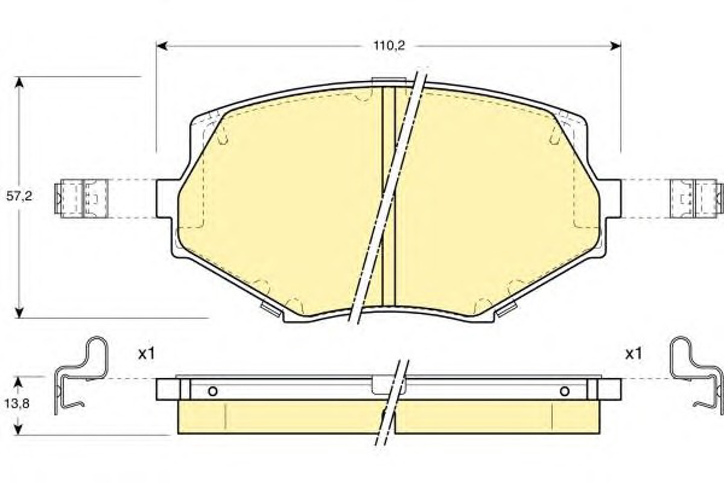 Колодки тормозные дисковые GIRLING 6131039