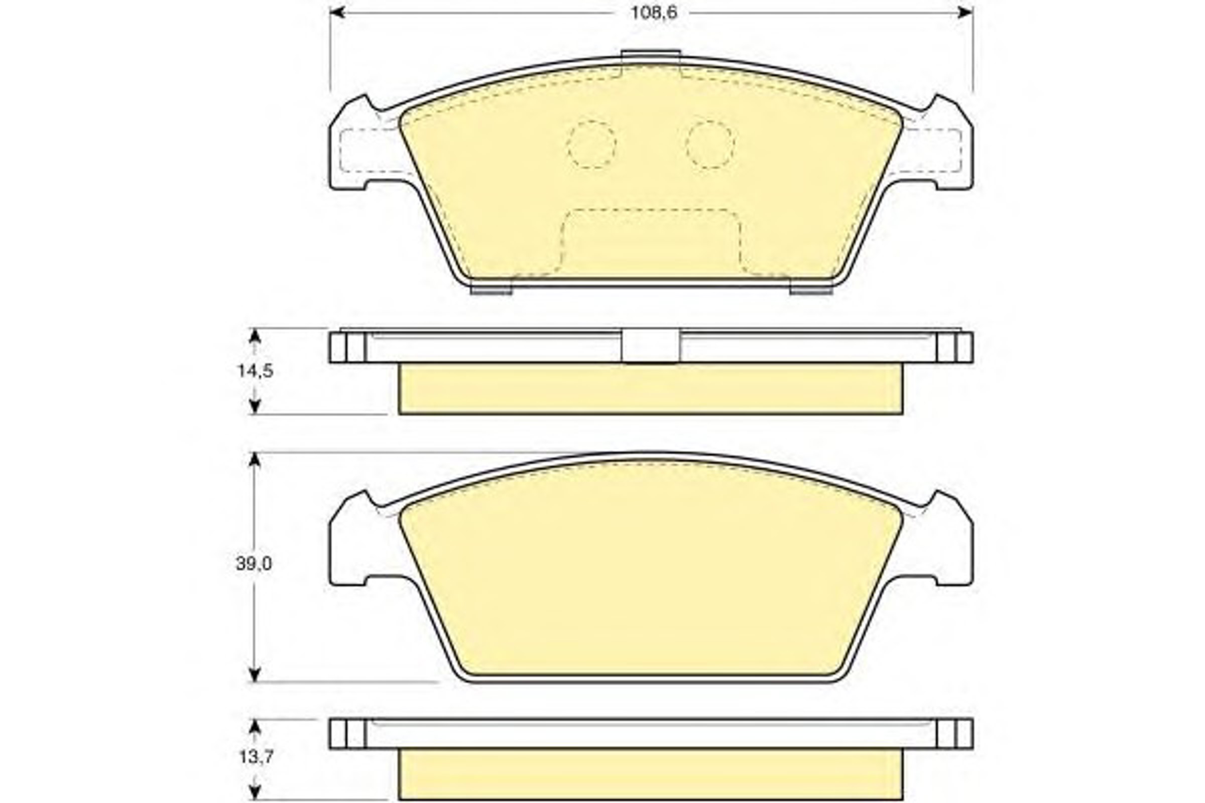 Колодки тормозные дисковые GIRLING 6131089