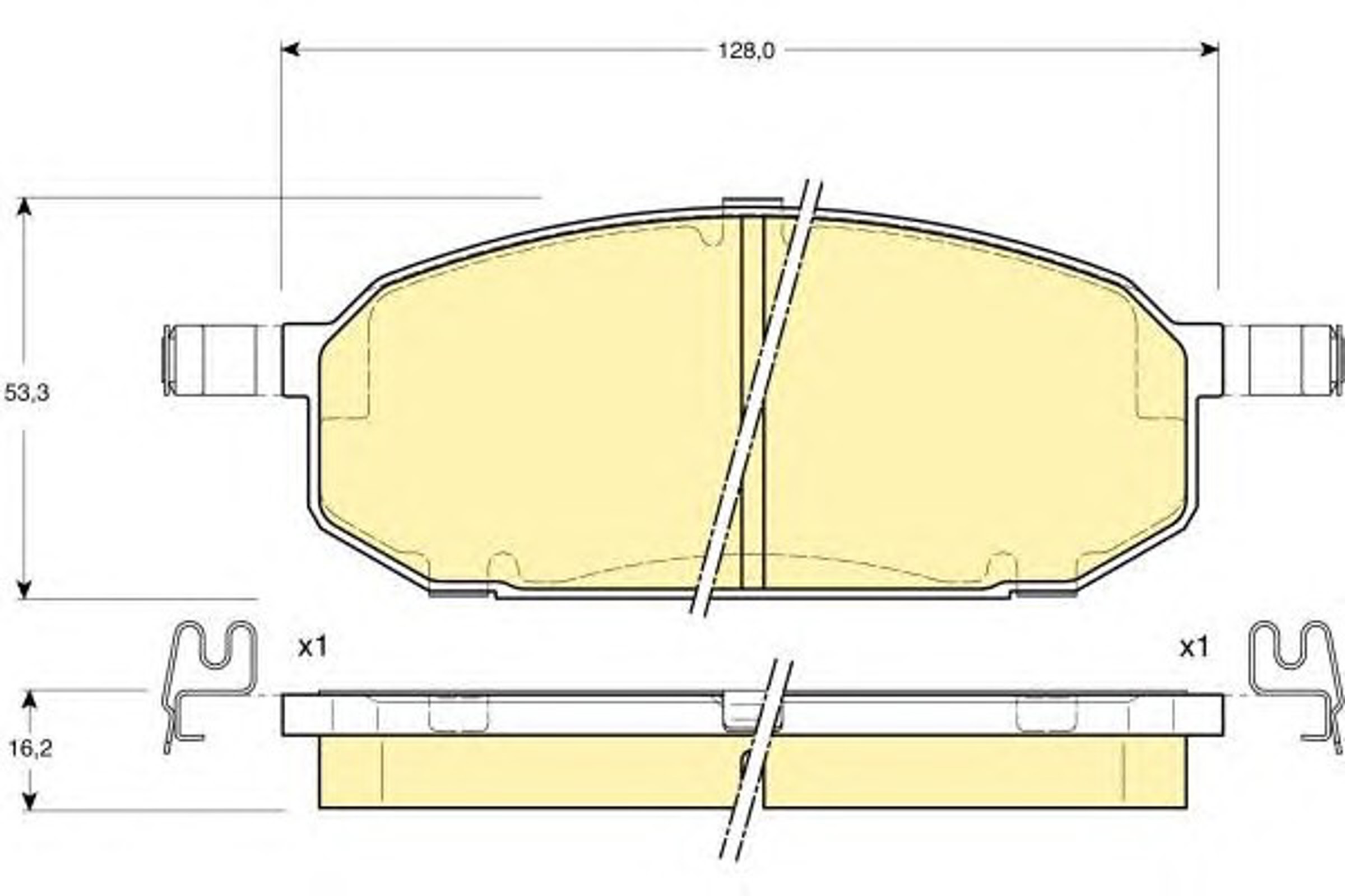 Комплект тормозных колодок дисковый тормоз GIRLING 6131539