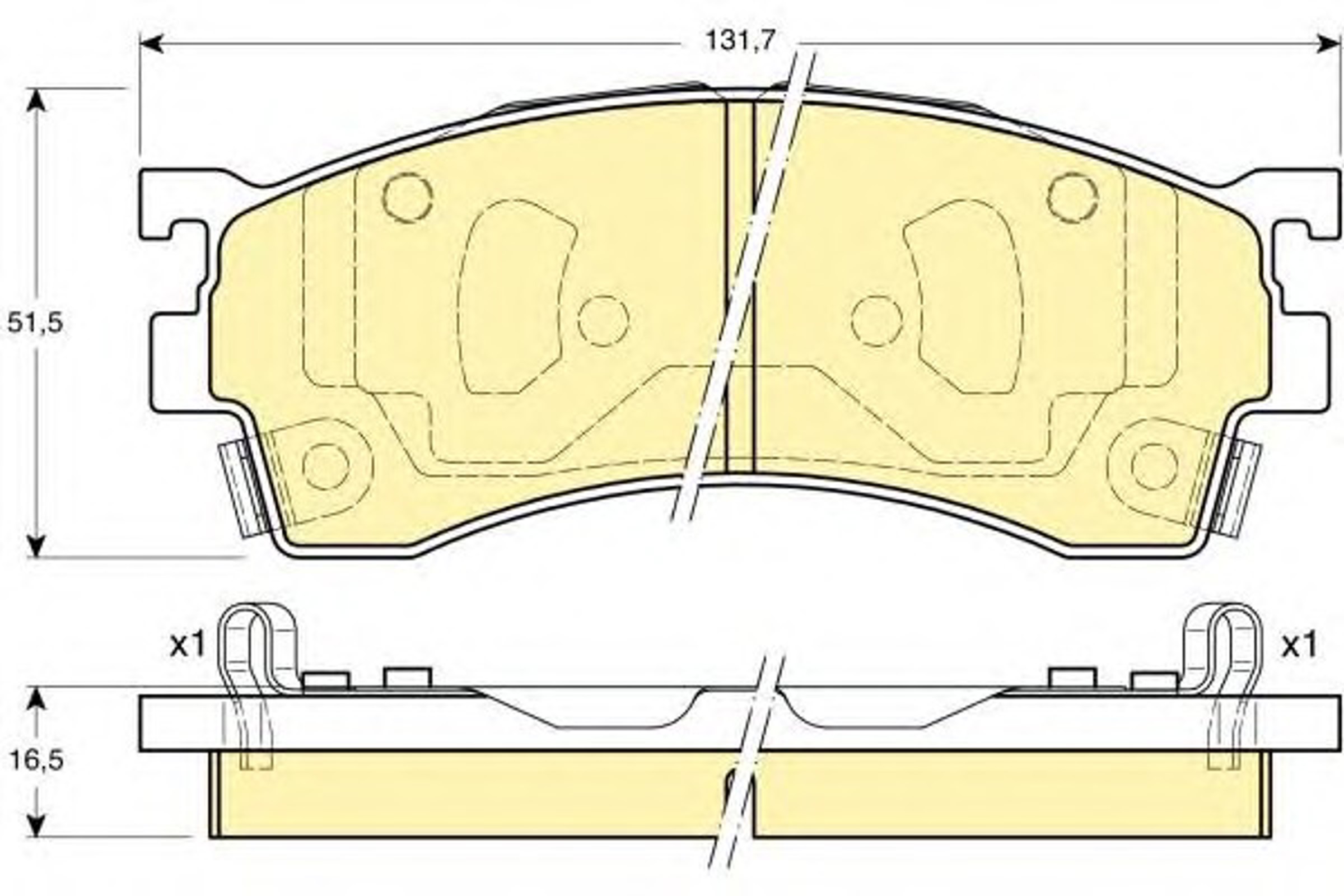 Колодки тормозные дисковые GIRLING 6131929