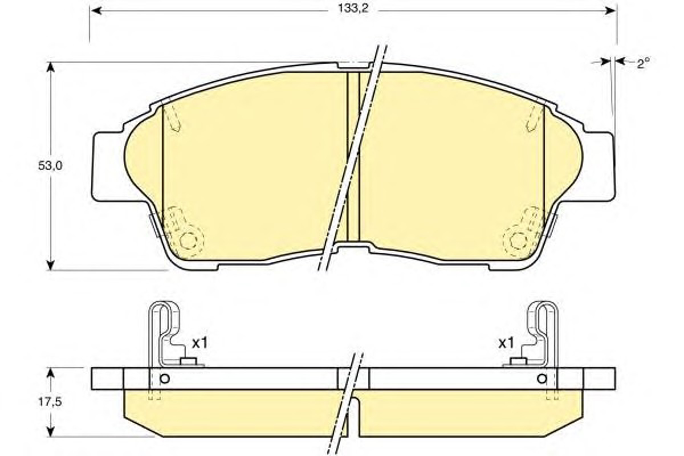 Колодки тормозные дисковые GIRLING 6132079
