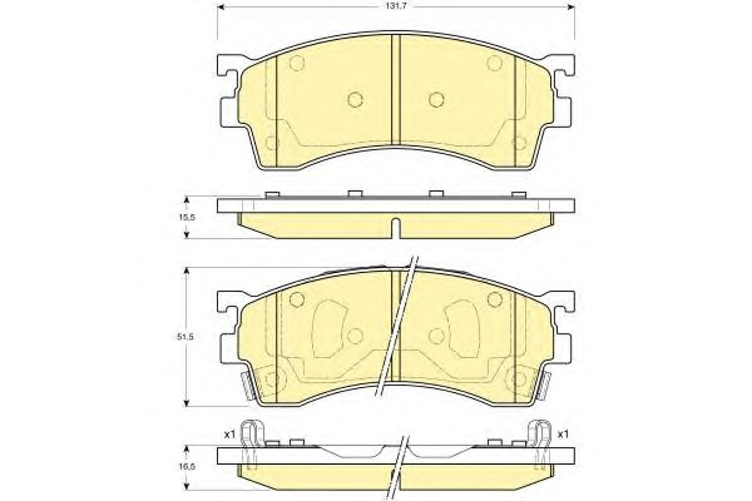 Колодки тормозные дисковые комплект GIRLING 6132099