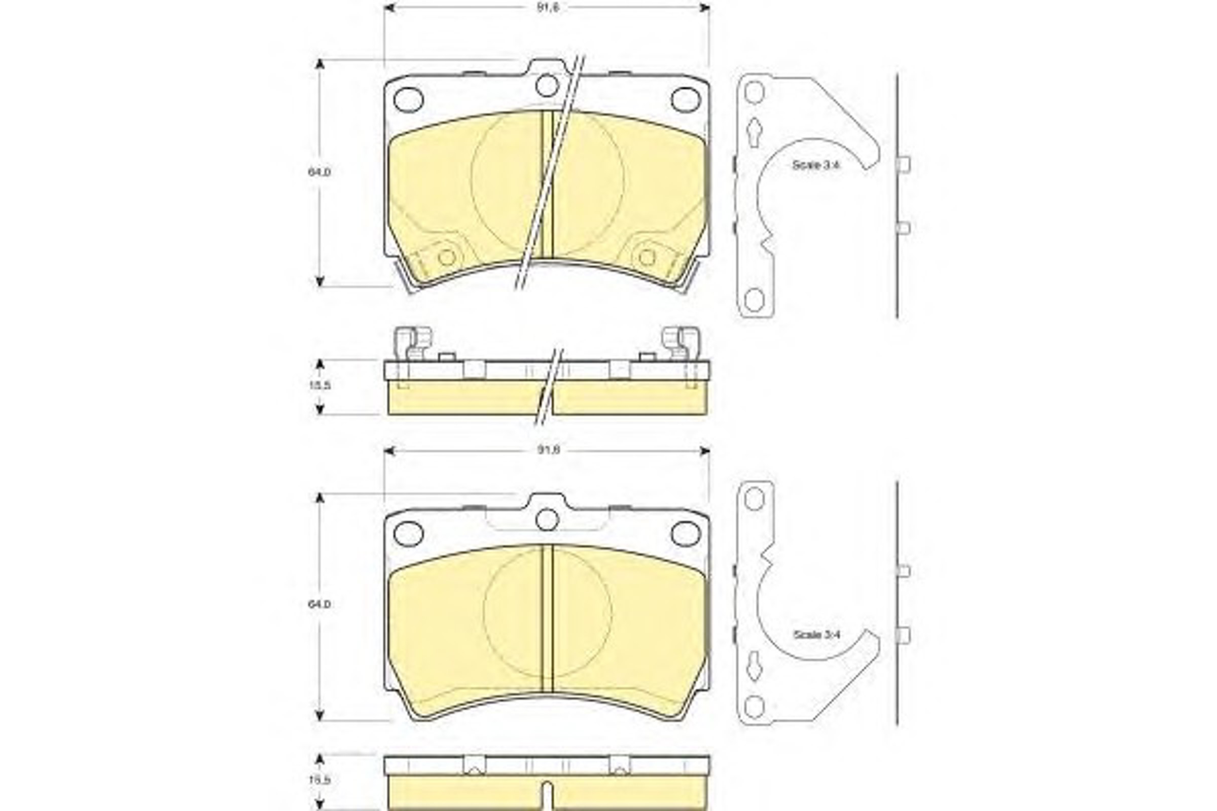 Колодки тормозные дисковые GIRLING 6132529