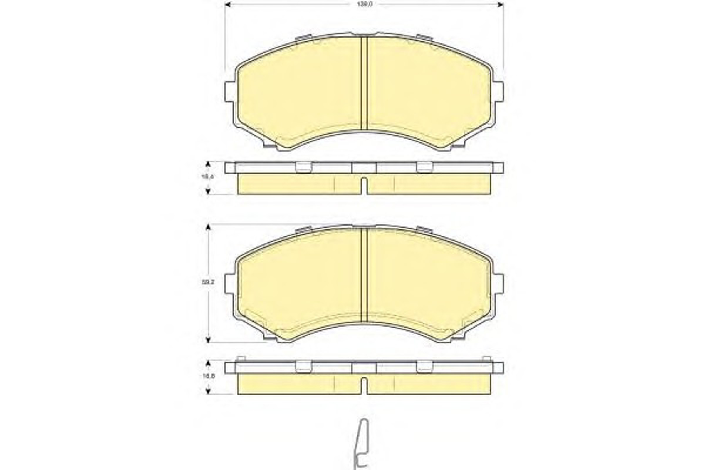 Комплект тормозных колодок дисковый тормоз GIRLING 6132549