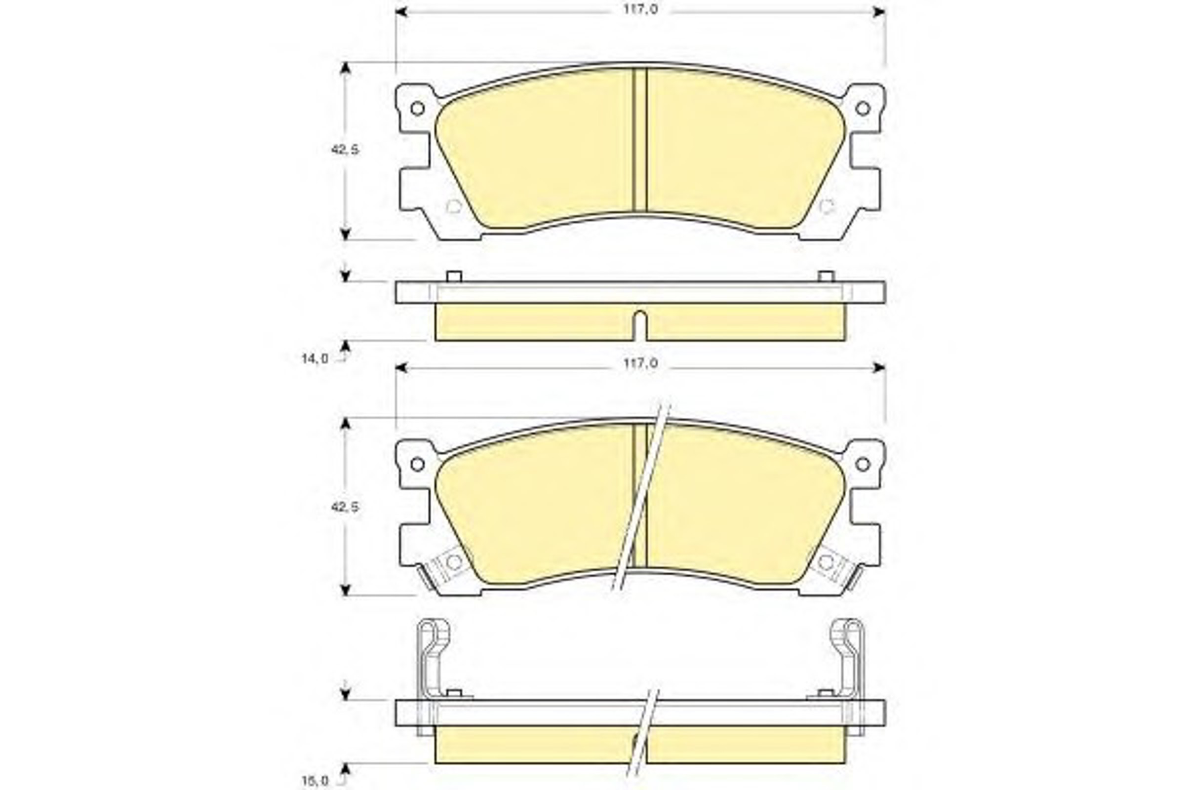 Колодки тормозные дисковые GIRLING 6132649
