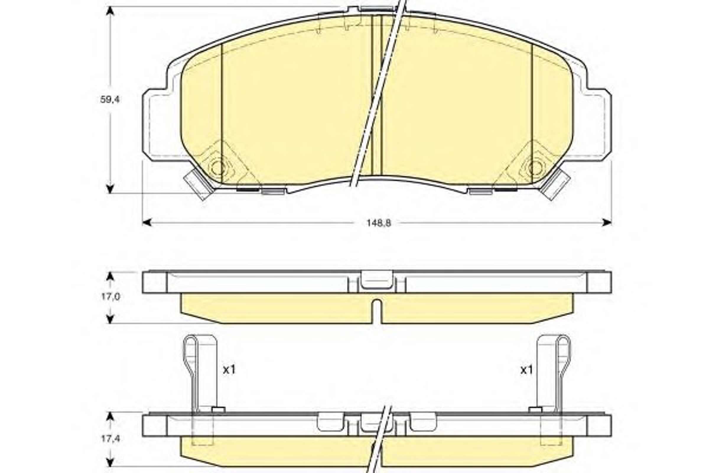 Колодки тормозные дисковые комплект GIRLING 6132689