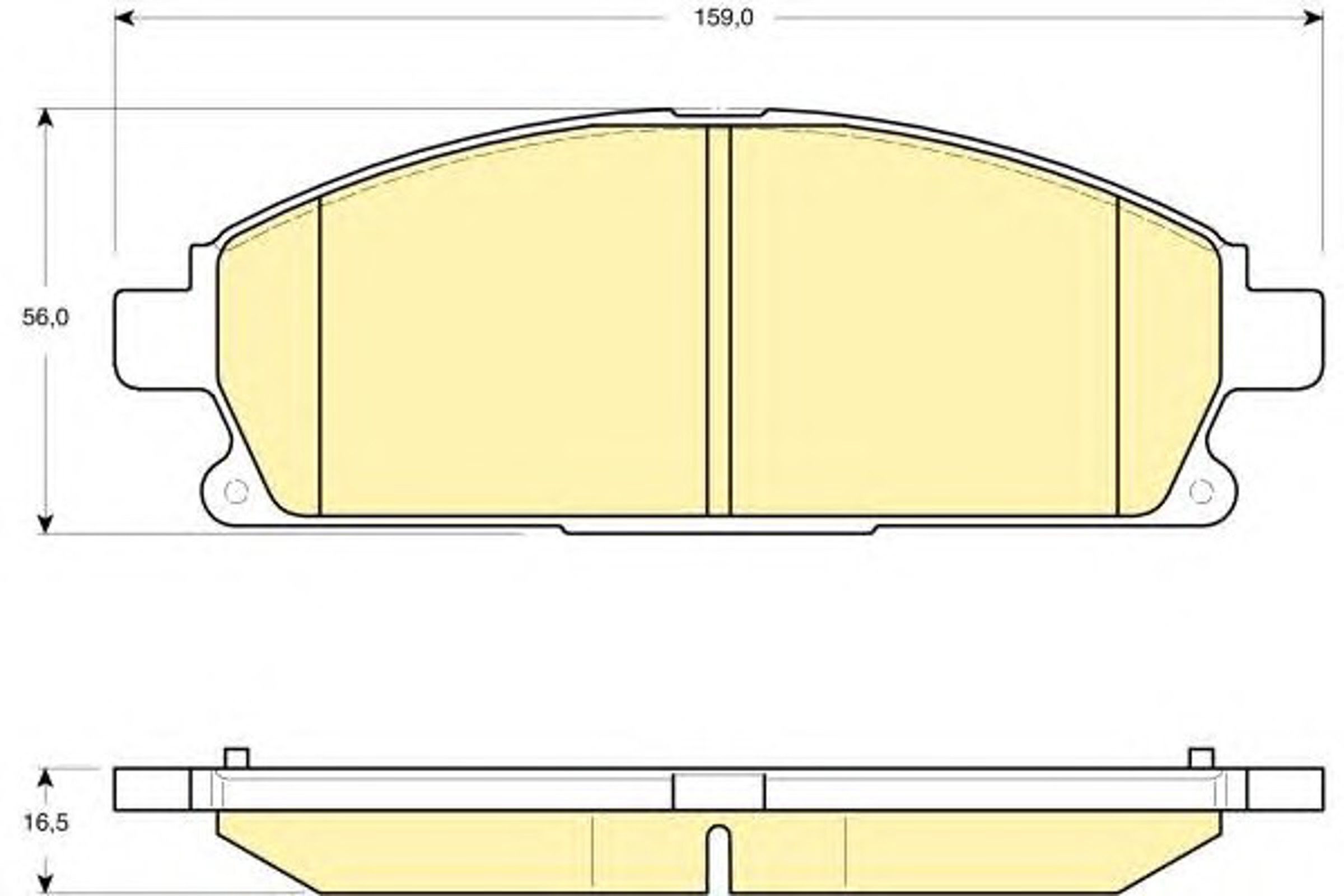 Комплект тормозных колодок дисковый тормоз GIRLING 6132939