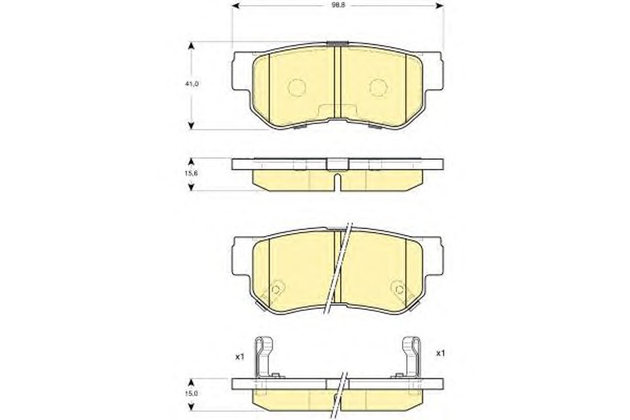 Колодки тормозные дисковые GIRLING 6132989