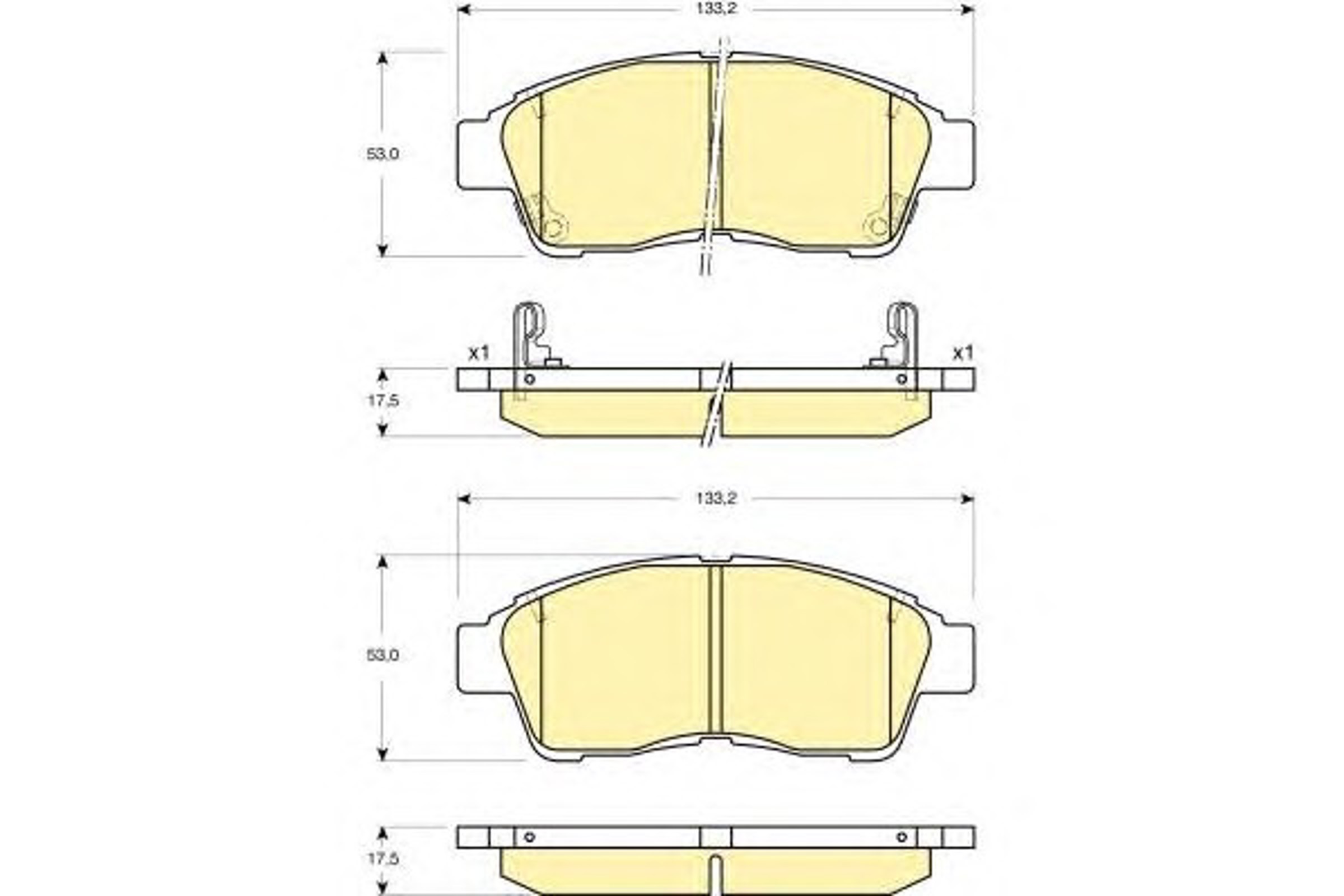 Комплект тормозных колодок дисковый тормоз GIRLING 6133009