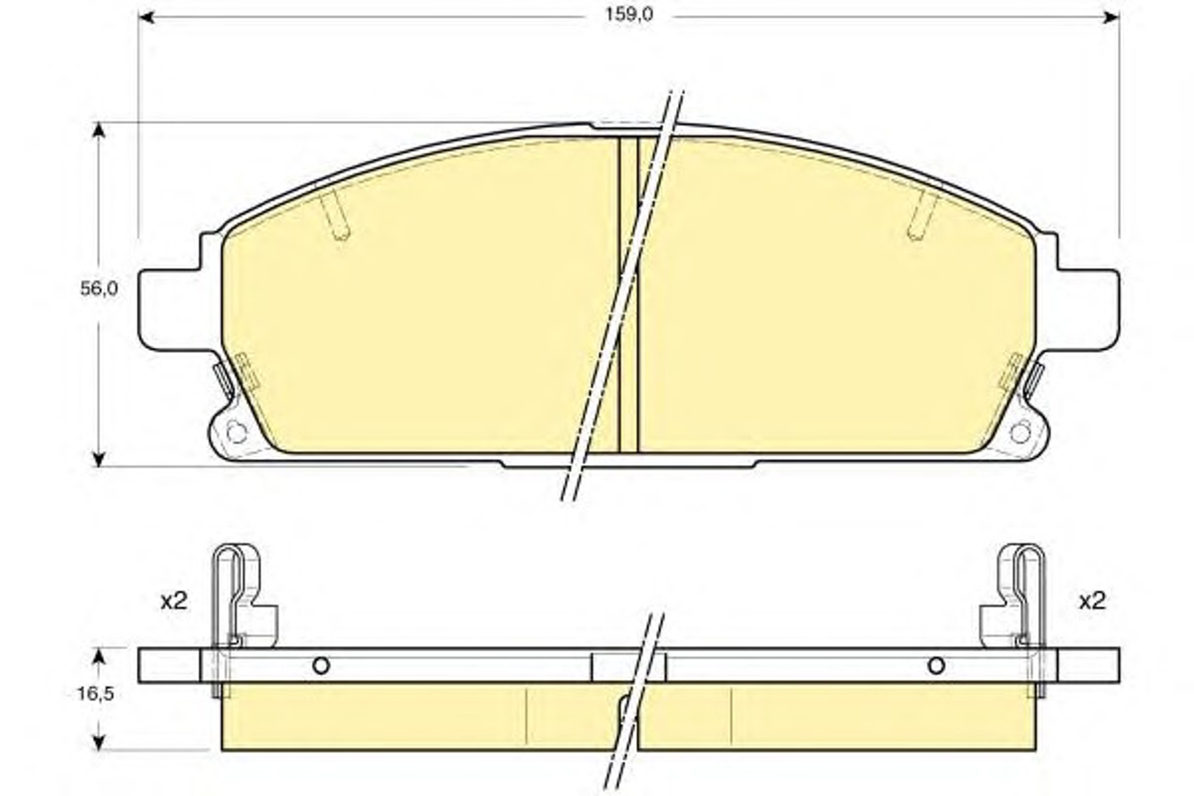 Колодки тормозные дисковые комплект GIRLING 6133129