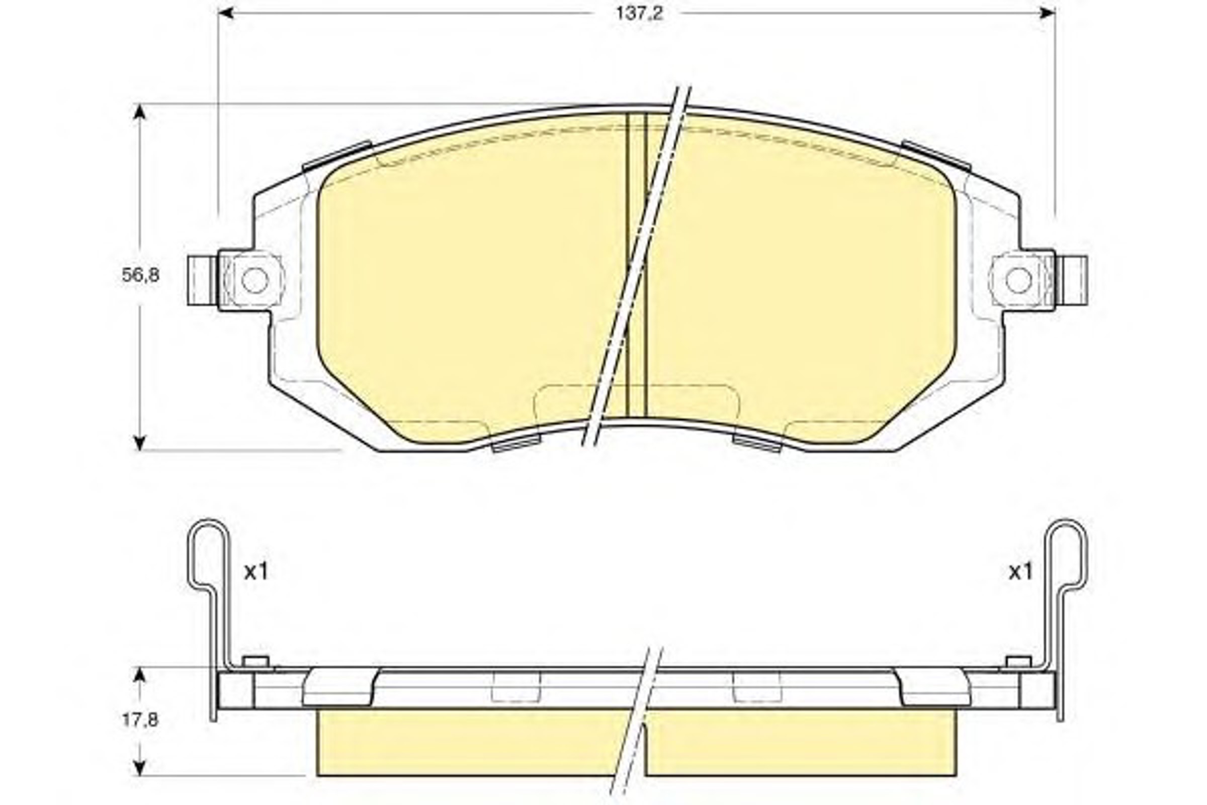 Колодки тормозные дисковые комплект GIRLING 6133289