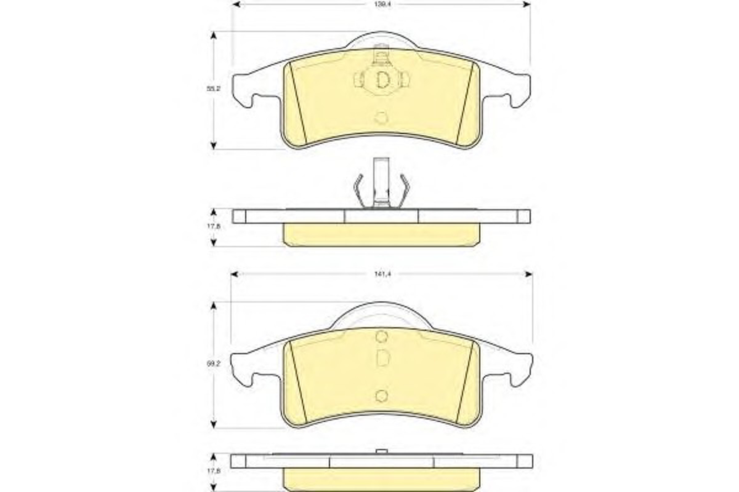 Колодки тормозные дисковые GIRLING 6141272