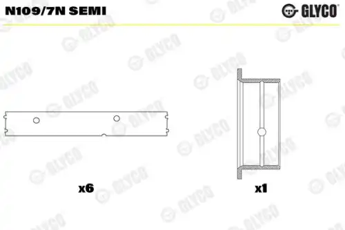 Подшипник распредвала GLYCO N109/7N SEMI