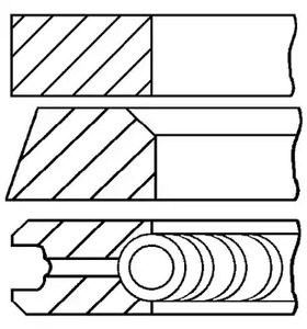 Кольца поршневые GOETZE ENGINE 08-433100-00
