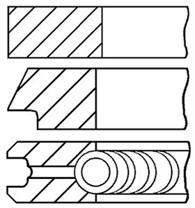 Комплект поршневых колец GOETZE ENGINE 08-436500-00