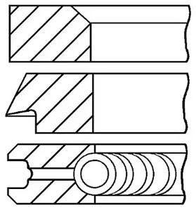 Комплект колец поршневых GOETZE ENGINE 08-439600-00