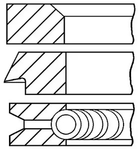 Кольца поршневые GOETZE ENGINE 08-283900-00