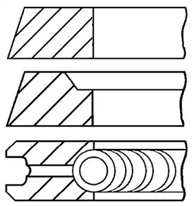 Кольца поршневые GOETZE ENGINE 08-501800-00