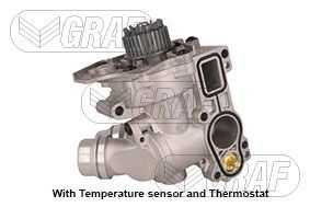 Насос водяной audi vw 2.0 tfsi 07 с корпусом пластик GRAF PA1359