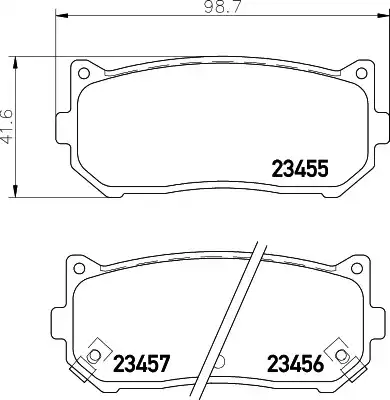 Колодки тормозные дисковые комплект HELLA/BEHR/PAGID 8DB355027-521