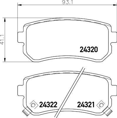 Тормозные колодки дисковые HELLA/BEHR/PAGID 8DB355028-411