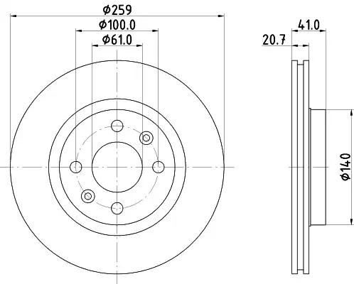 Диск тормозной HELLA/BEHR/PAGID 8DD355126-531