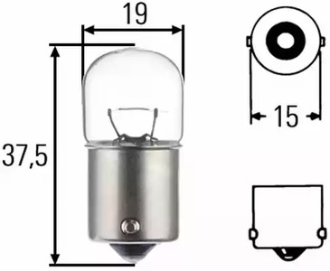 Лампа накаливания задний габаритный фонарь HELLA/BEHR/PAGID 8GA 002 071-131