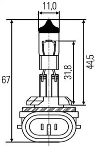 Лампа накаливания противотуманной фары HELLA/BEHR/PAGID 8GH 008 991-031