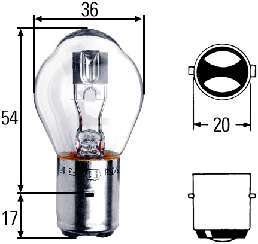 Лампа накаливания HELLA/BEHR/PAGID 8GD 008 897-121
