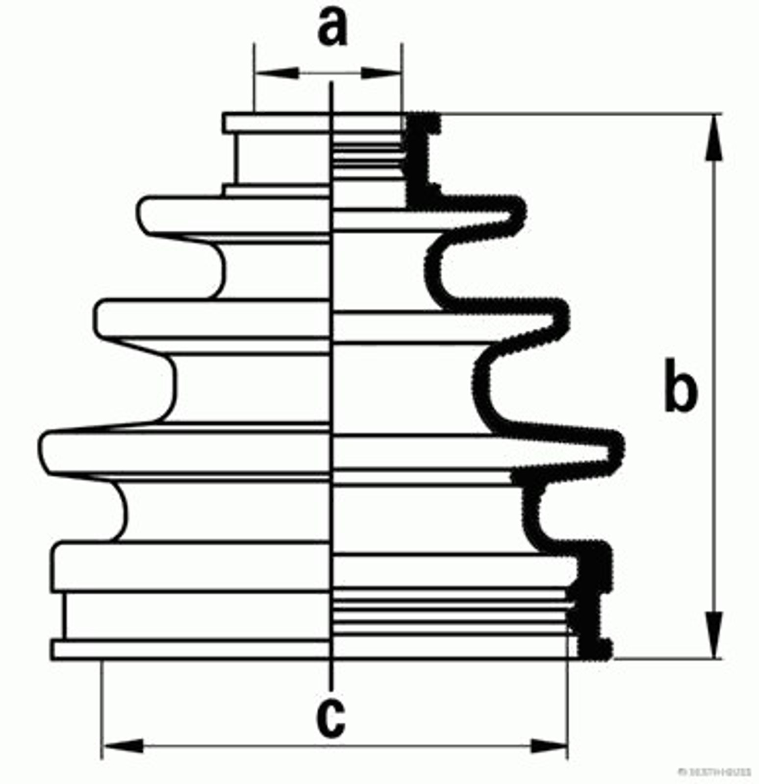 Пыльник шруса HERTH+BUSS JAKOPARTS J2862007