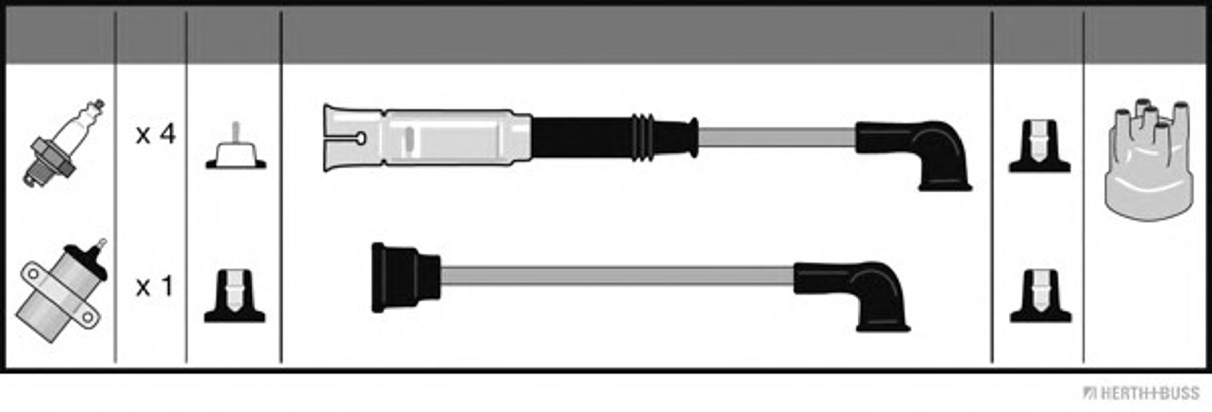 Комплект проводов зажигания HERTH+BUSS JAKOPARTS J5381032