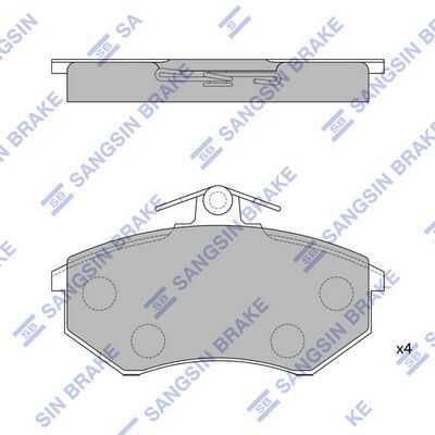 Тормозные колодки дисковые HI-Q SP1043