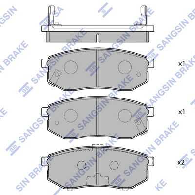 Тормозные колодки дисковые HI-Q SP1054-R