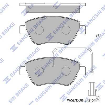 Колодки дисковые передние HI-Q SP1201