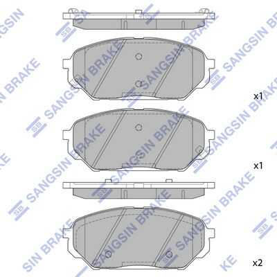 Тормозные колодки дисковые HI-Q SP1203